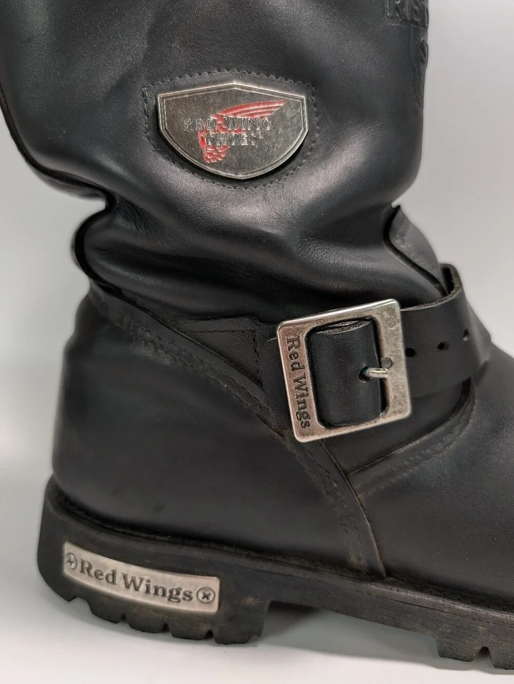 Red Wing Boots Black Engineer Motorcycle Boots 970
